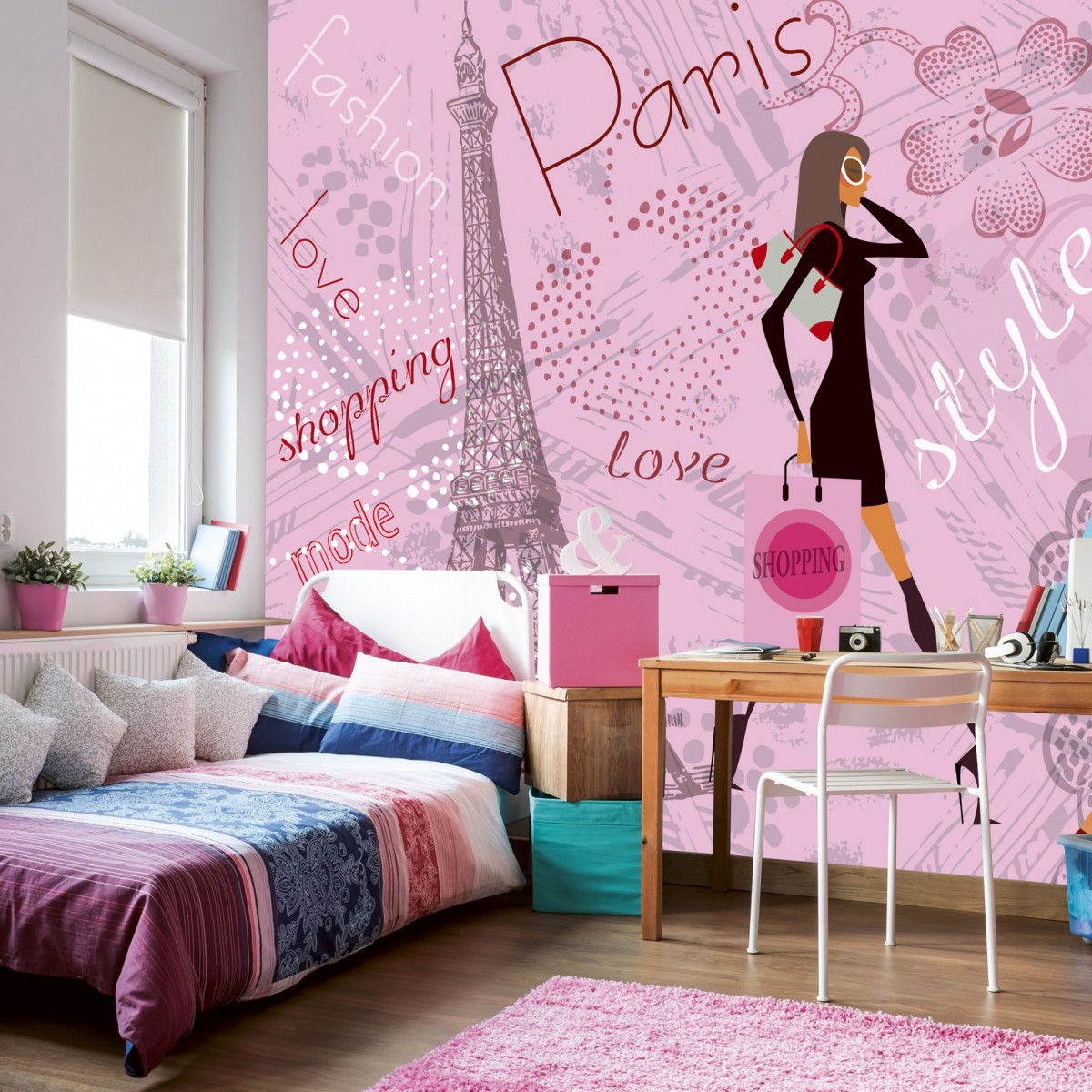 Foto tapet 3D Paris Style, Dimex, 5 fâșii, 375 x 250cm