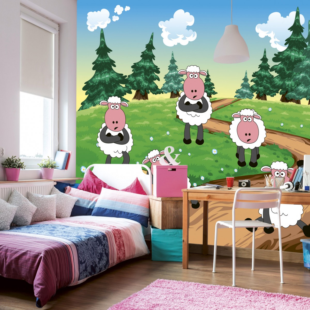 Foto tapet 3D Sheep, Dimex, 5 fâșii, 375 x 250cm