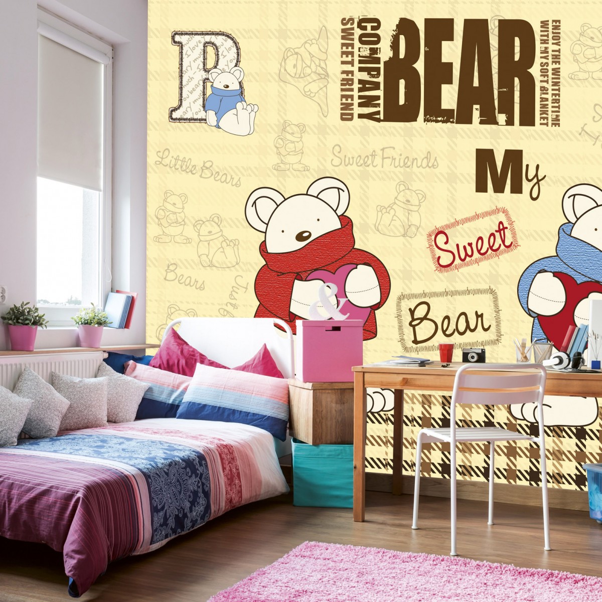 Foto tapet 3D Teddy Bear, Dimex, 5 fâșii, 375 x 250cm