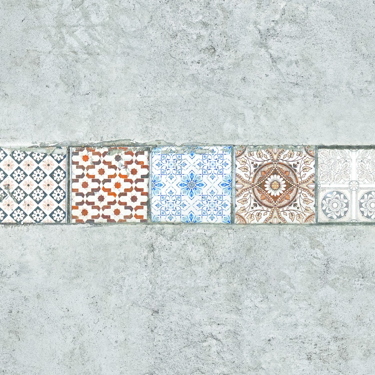 Tapet designer Sicilian Avenue (Tile Concrete) - Feathr, Tapet Exclusivist, Tapet 