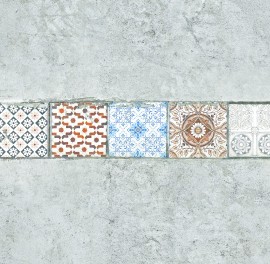 Tapet designer Sicilian Avenue (Tile Concrete) - Feathr