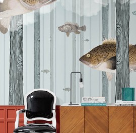 Fototapet contemporan Fish Forest, personalizat, Idea Murale