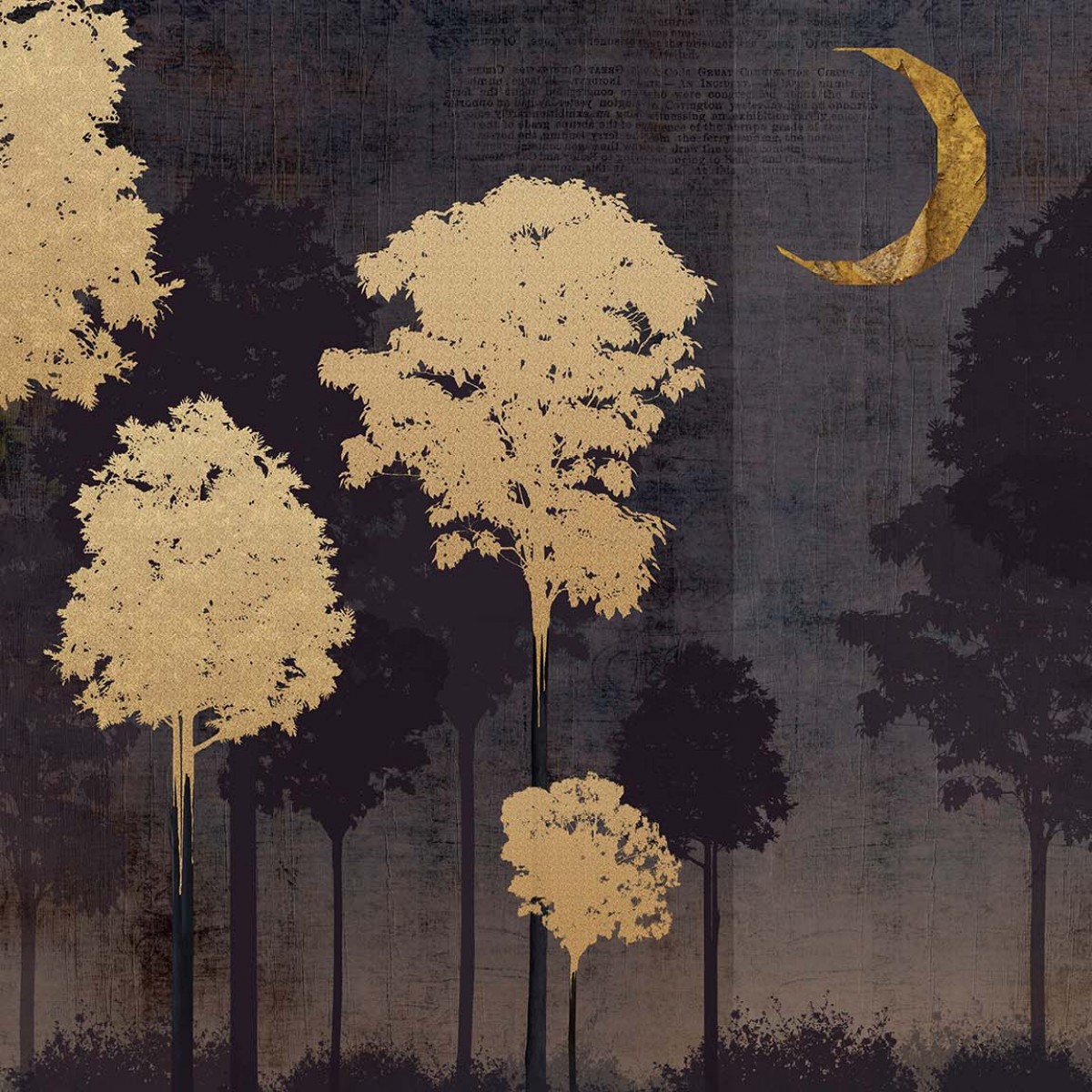 Fototapet contemporan Foresta d’oro, personalizat, Idea Murale