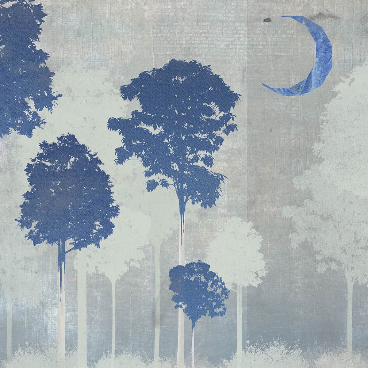 Fototapet contemporan Foresta Azul, personalizat, Idea Murale