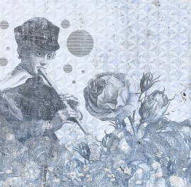 Fototapet contemporan Blue Melody, personalizat, Idea Murale