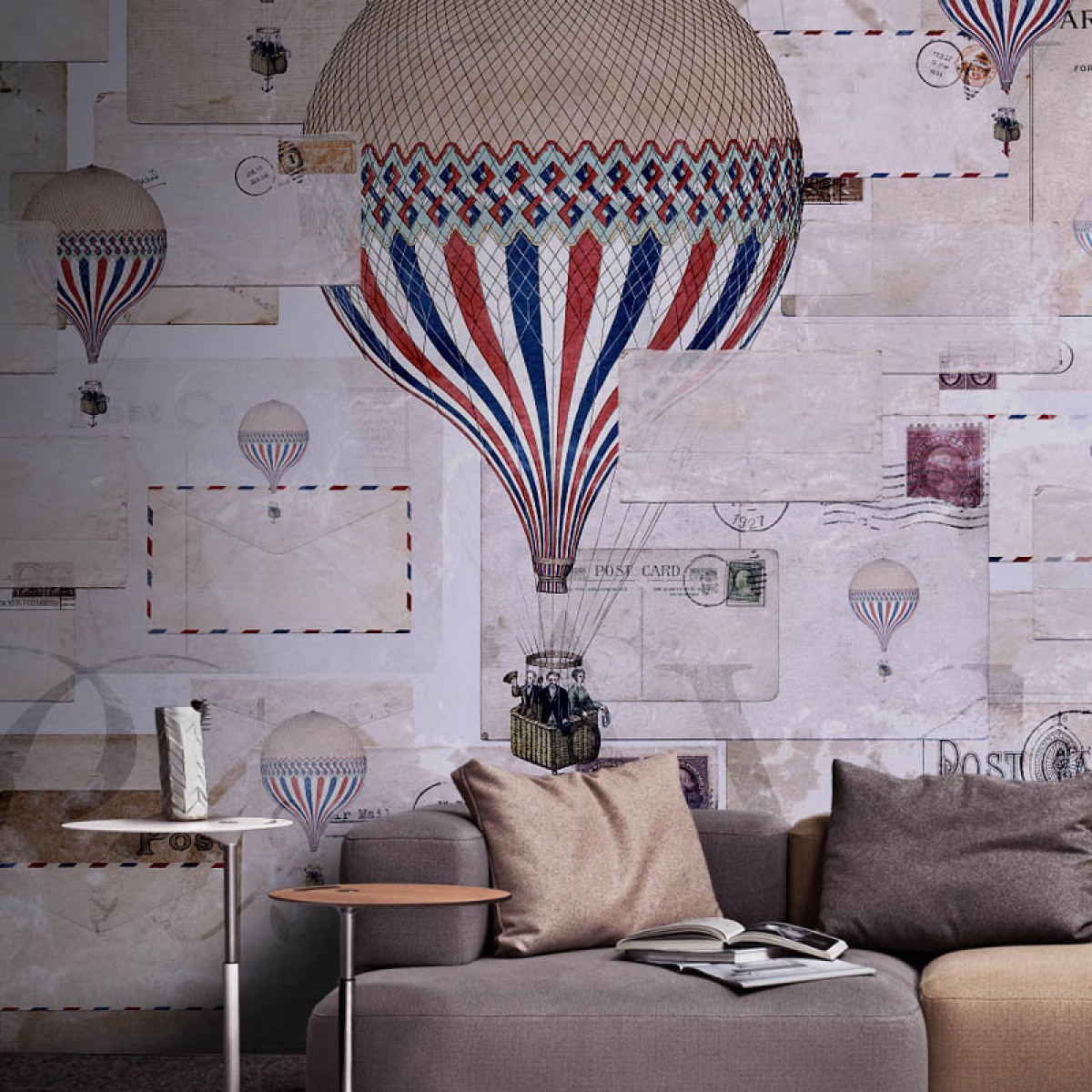 Fototapet contemporan Par Avion, personalizat, Idea Murale