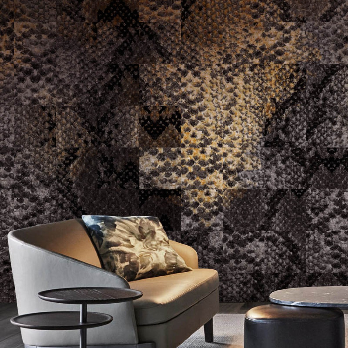 Fototapet contemporan Python Lounge, personalizat, idea murale