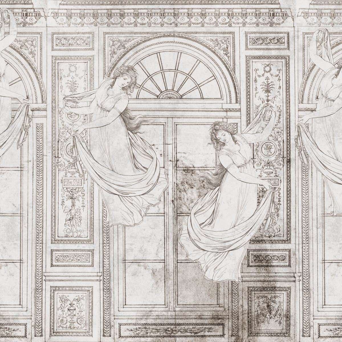 Fototapet contemporan Belle Epoque, personalizat, idea murale