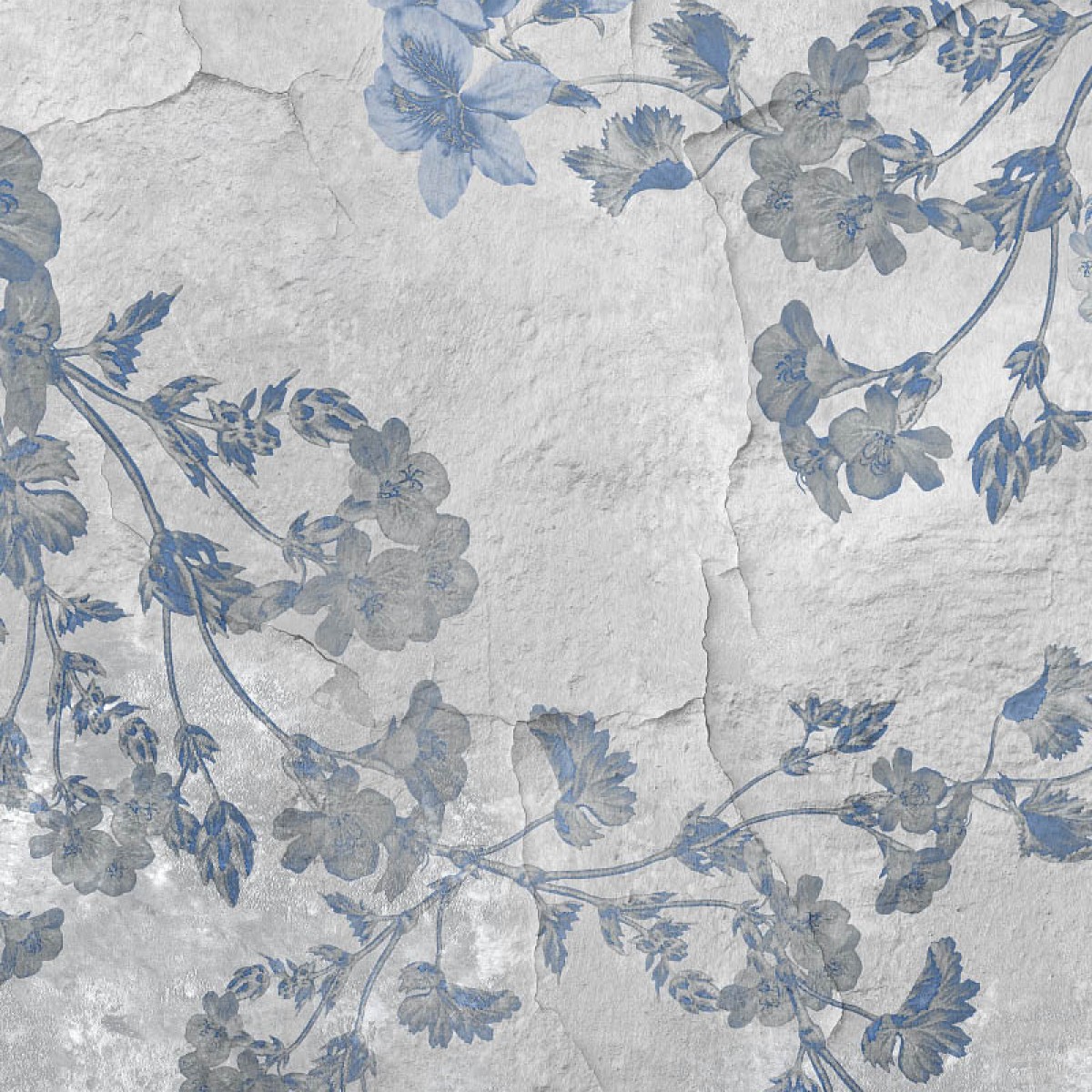 Fototapet contemporan Blossom in Blue, personalizat, idea murale, Fototapet