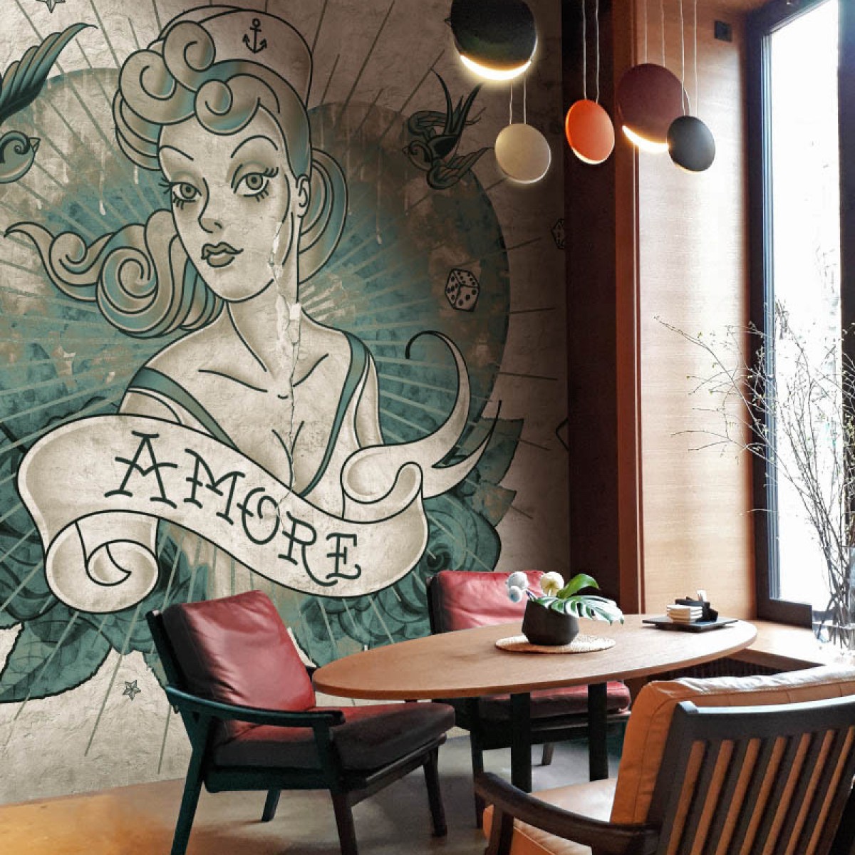 Fototapet contemporan Amore, personalizat, idea murale