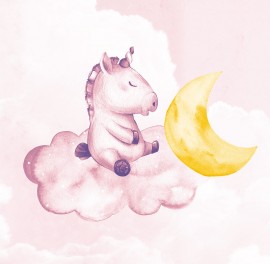 Fototapet contemporan Dreaming Unicorns, personalizat, idea murale