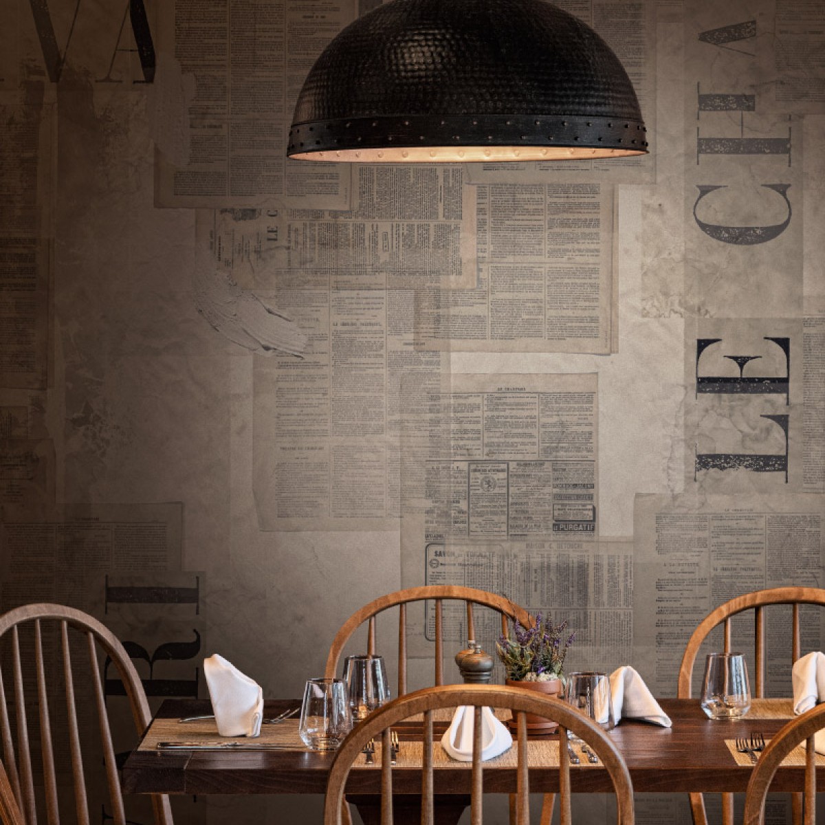 Fototapet contemporan Old Newst, personalizat, idea murale