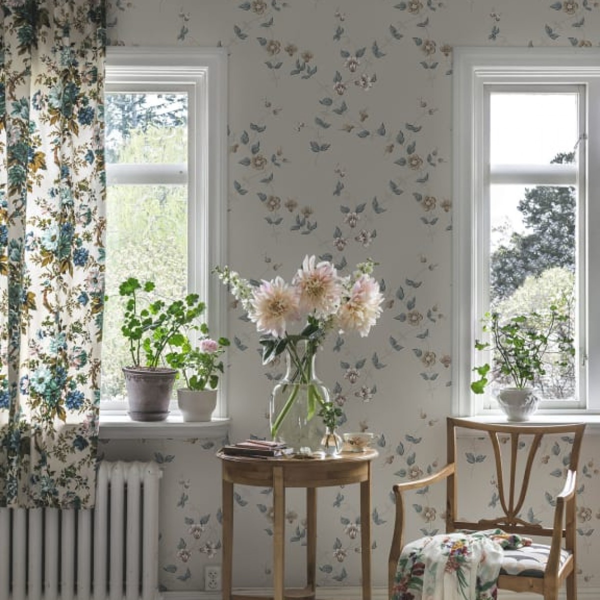 Tapet lavabil Maria Indigo Blue, Sandberg, 5.3mp / rola, Tapet living