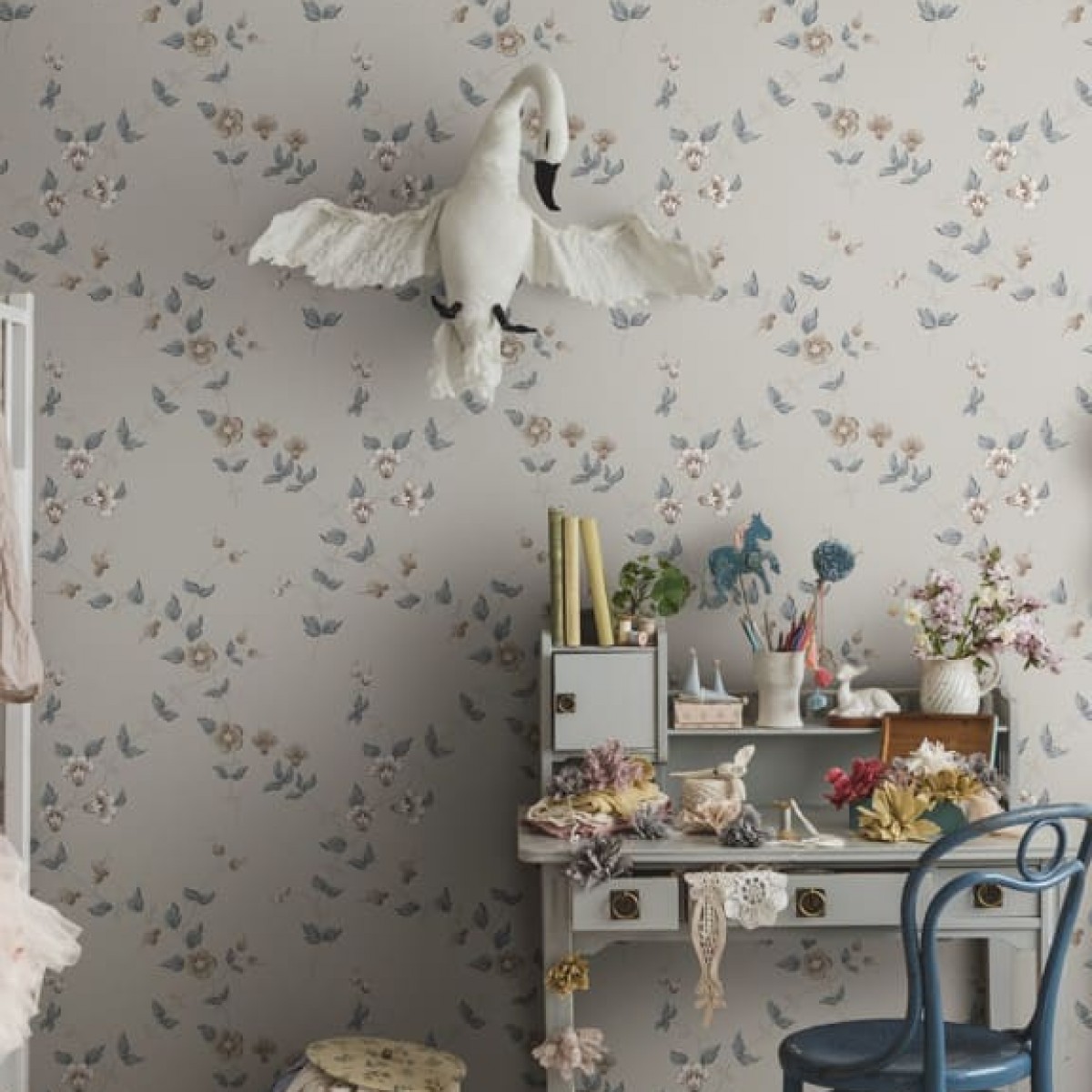 Tapet lavabil Maria Indigo Blue, Sandberg, 5.3mp / rola, Tapet living