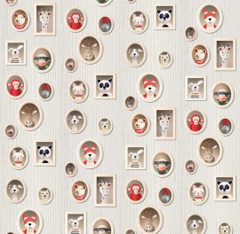 Tapet designer Crochet Animals by Anne-Claire Petit, NLXL, 4.9mp / rola