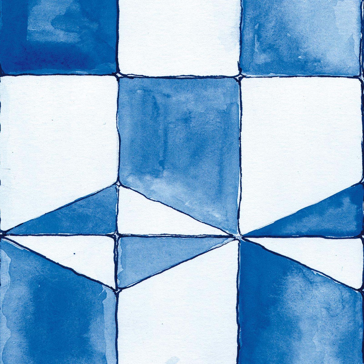 Tapet designer Geometrics Mediterranean Indigo Blue by Studio Toi et Moi, NLXL, 4.9mp / rola, Tapet Exclusivist 