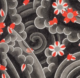 Tapet designer, rotund, Sakura Fubuki, Large by Kensho II, NLXL, 190cm Diametru