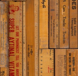 Tapet designer Printed Rulers Large by Mr and Mrs Vintage, NLXL, 4.9mp / rola