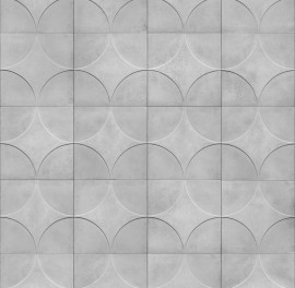 Tapet designer Moulded Concrete, Circle by Nada Debs, NLXL, 4.4mp/rolă