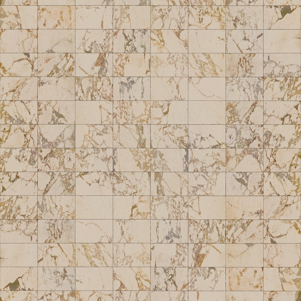 Tapet designer Materials Marble, Tiles 24.4x15.4cm, Beige by Piet Hein Eek, NLXL, 4.9mp / rola, Tapet Exclusivist