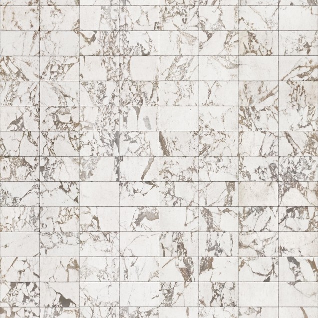Tapet designer Materials Marble, Tiles 24.4x15.4cm, White by Piet Hein Eek, NLXL, 4.9mp / rola