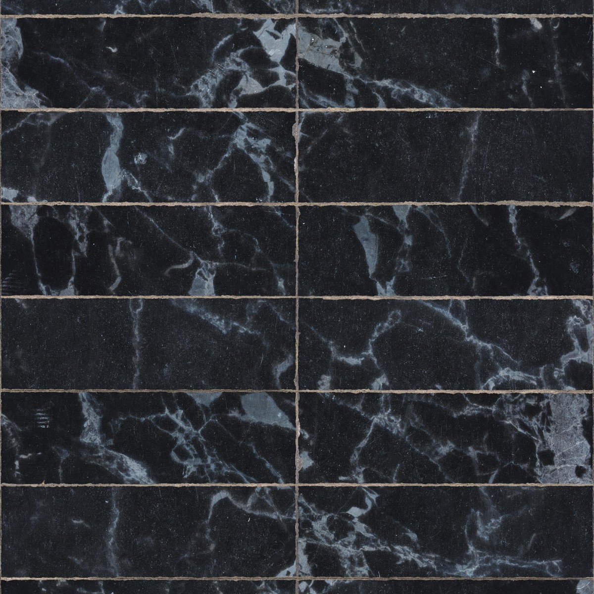 Tapet designer Materials Marble, Tiles 24.4x7.7cm, Black by Piet Hein Eek, NLXL, 4.9mp / rola, Tapet Exclusivist 