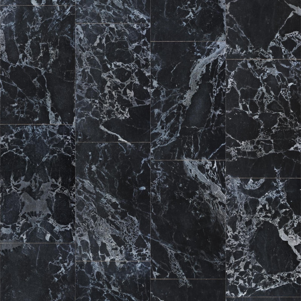 Tapet designer Materials Marble, Tiles 48.7x76.9cm, Black by Piet Hein Eek, NLXL, 4.9mp / rola, Tapet Exclusivist 