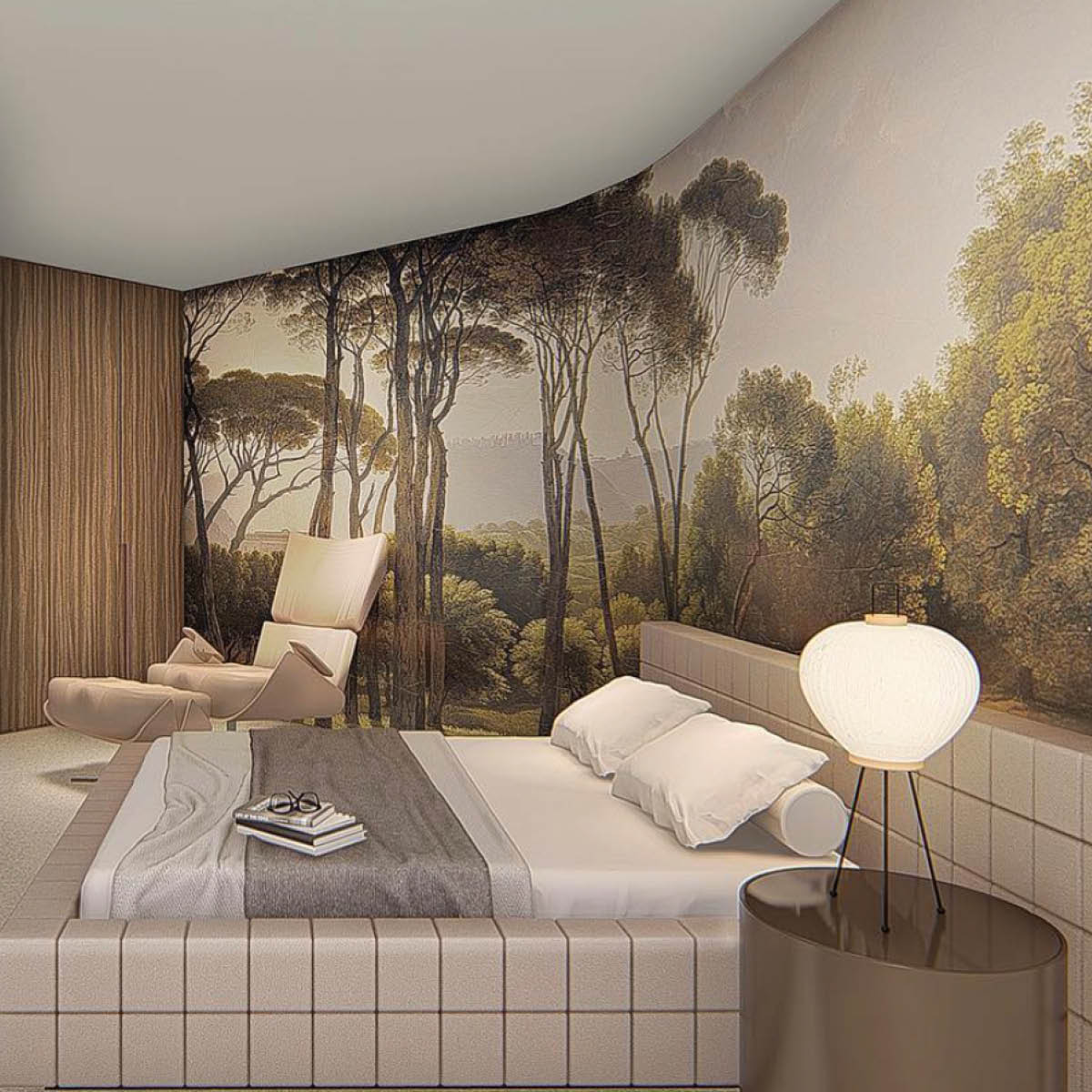 Tapet designer Umbrella Pines by Rijksmuseum, NLXL, 8.4 - 14.46 mp / model, Tapet living