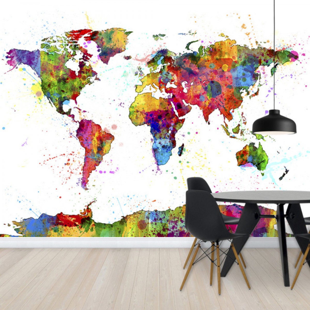 Fototapet Hartă, Pete de vopsea 2, personalizat, Photowall, Fototapet pentru copii, Fototapet
