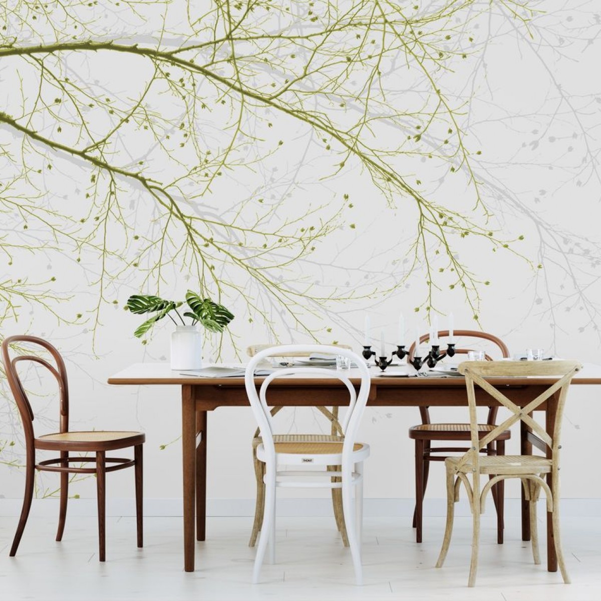 Fototapet Black Beech - Green, personalizat, Photowall
