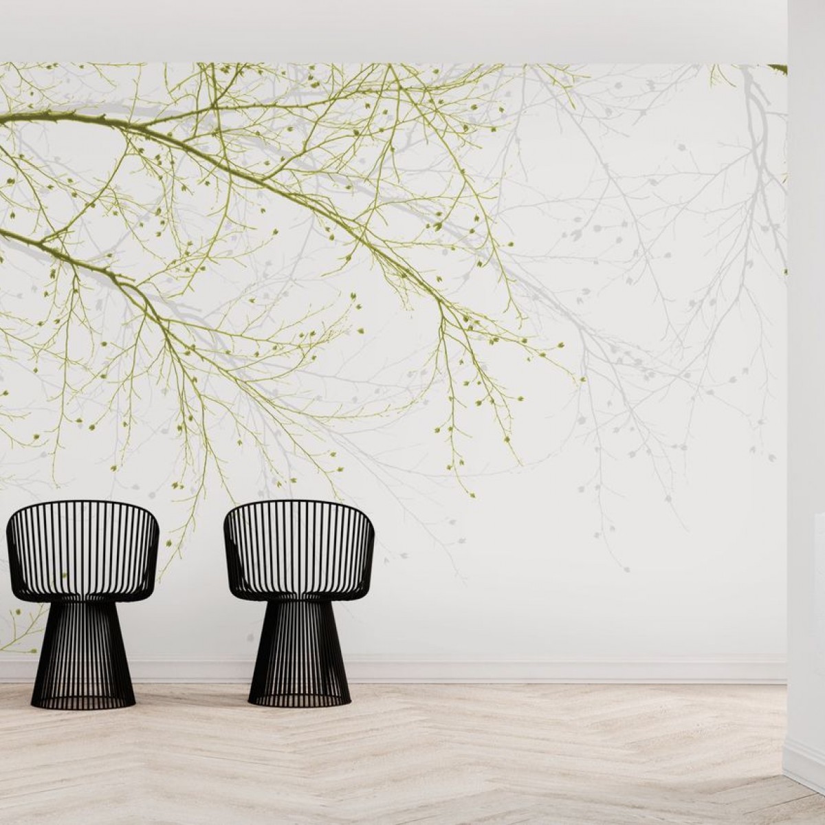 Fototapet Black Beech - Green, personalizat, Photowall