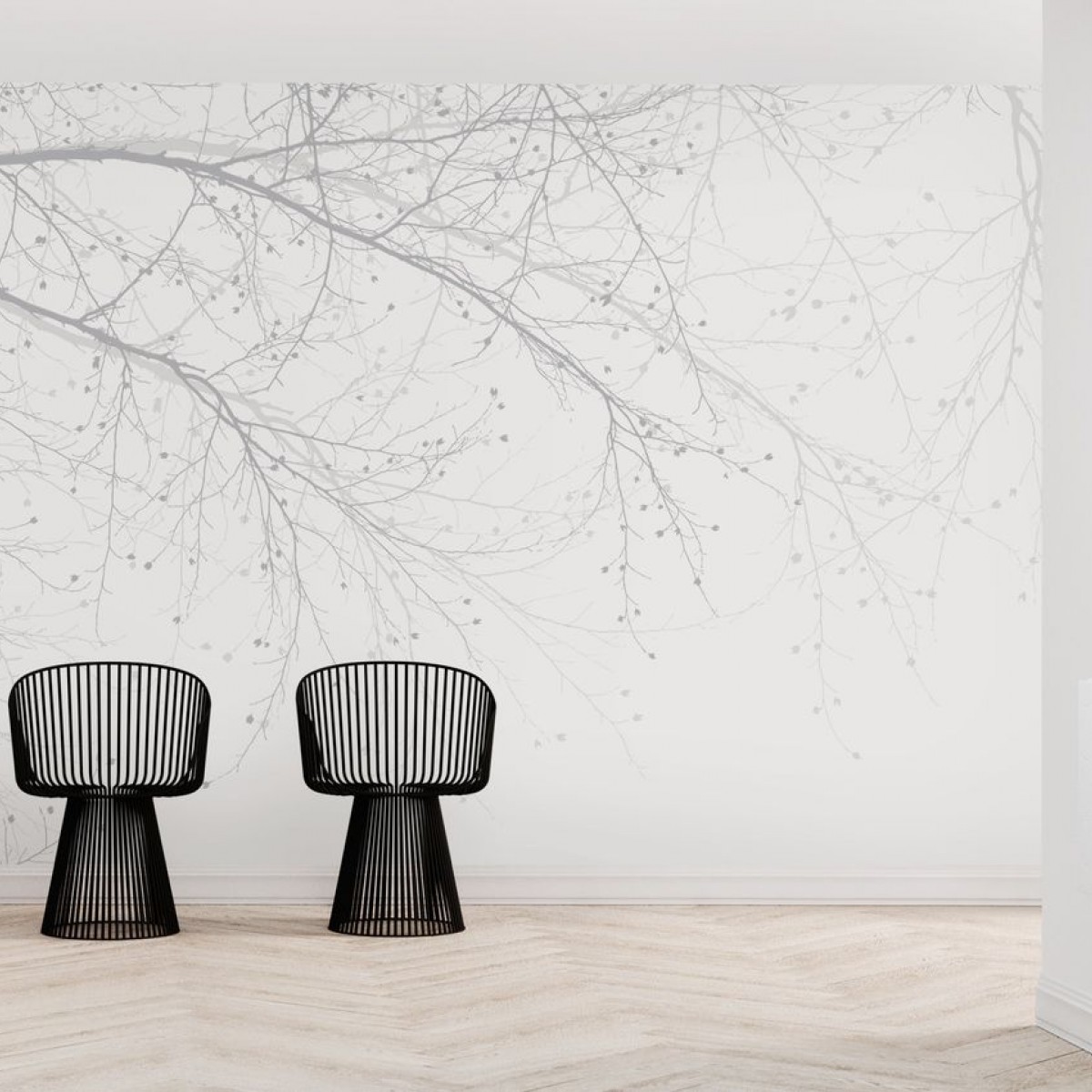 Fototapet Black Beech - Grey, personalizat, Photowall
