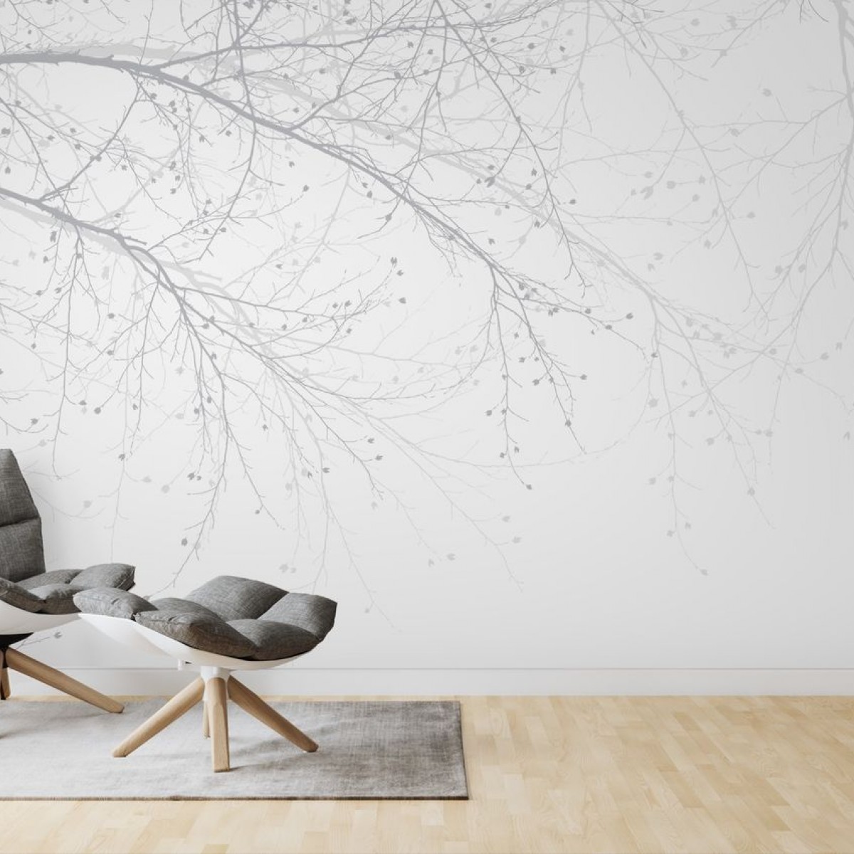 Fototapet Black Beech - Grey, personalizat, Photowall