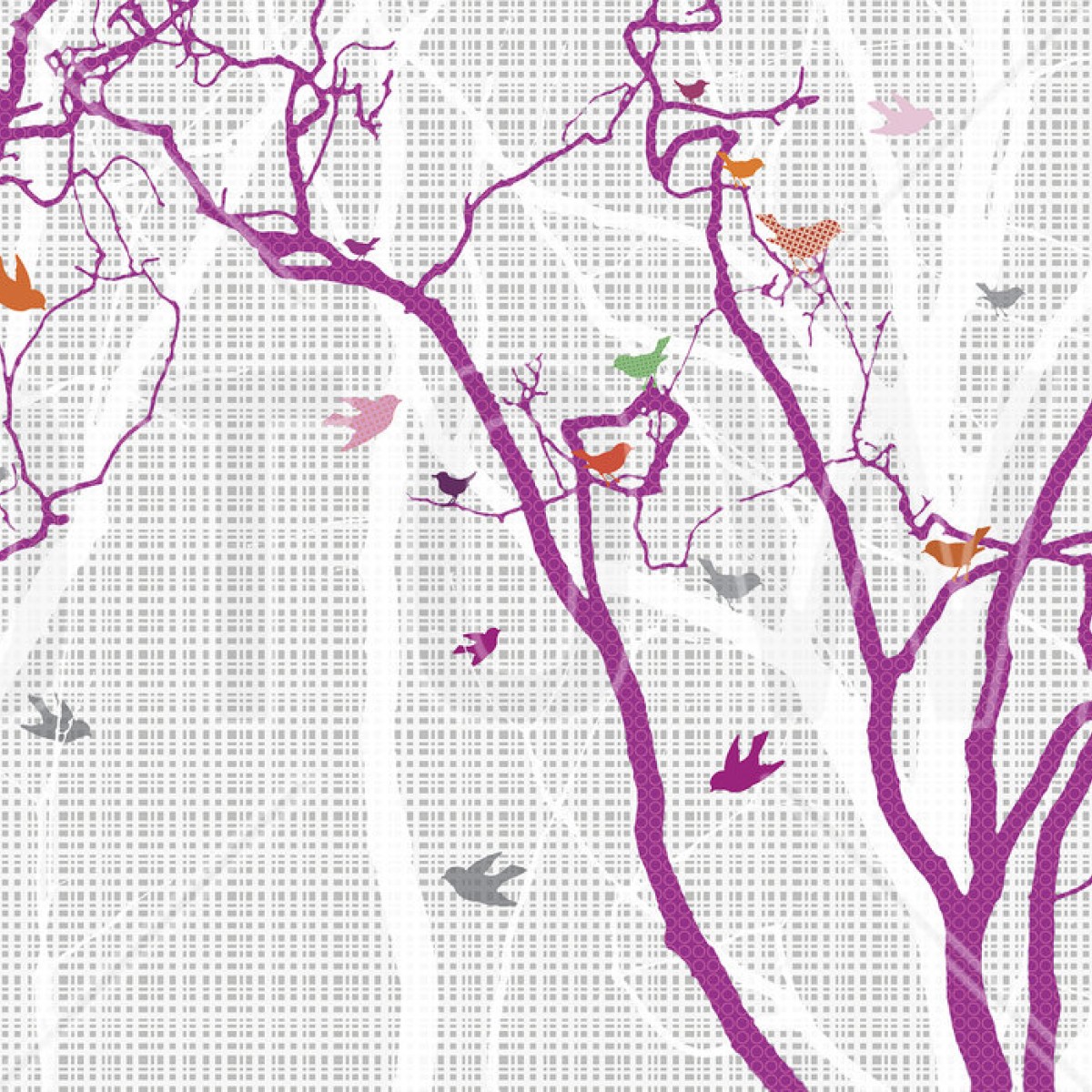 Fototapet Hide and Seek - Purple, personalizat, Photowall