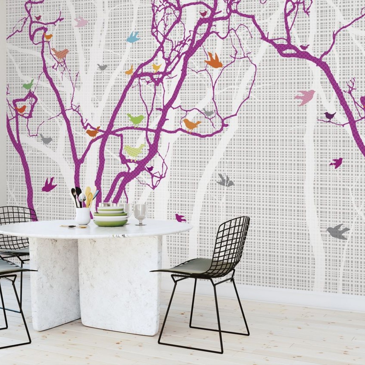 Fototapet Hide and Seek - Purple, personalizat, Photowall