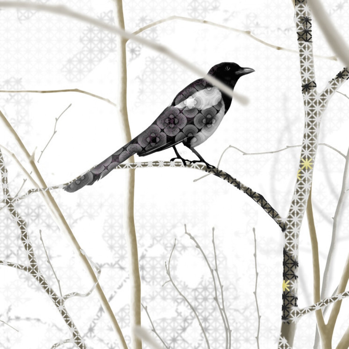 Fototapet Pattern Magpie, personalizat, Photowall