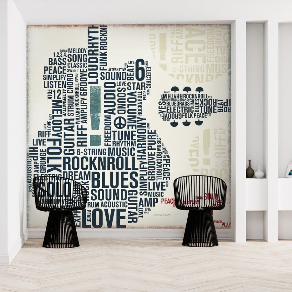 Fototapet Type Guitar Square II, personalizat, Photowall