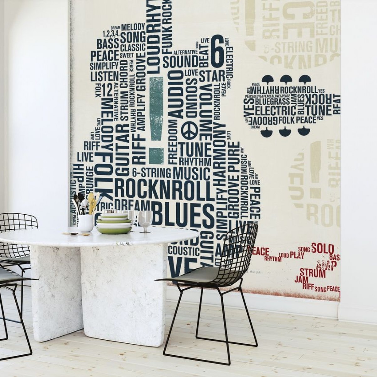 Fototapet Type Guitar Square II, personalizat, Photowall