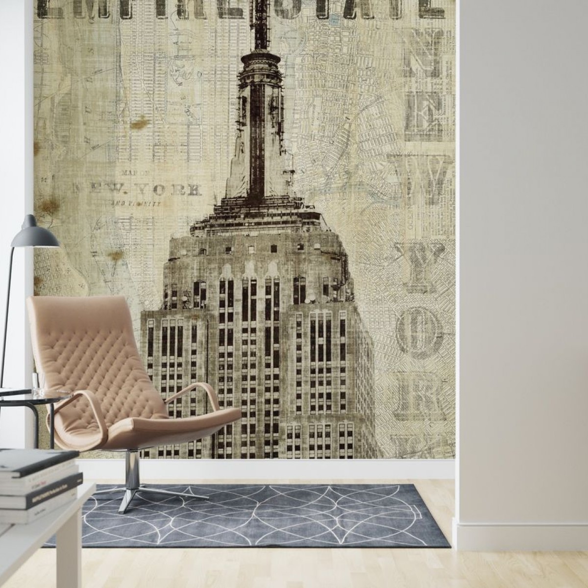 Fototapet Vintage New York Empire State, personalizat, Photowall