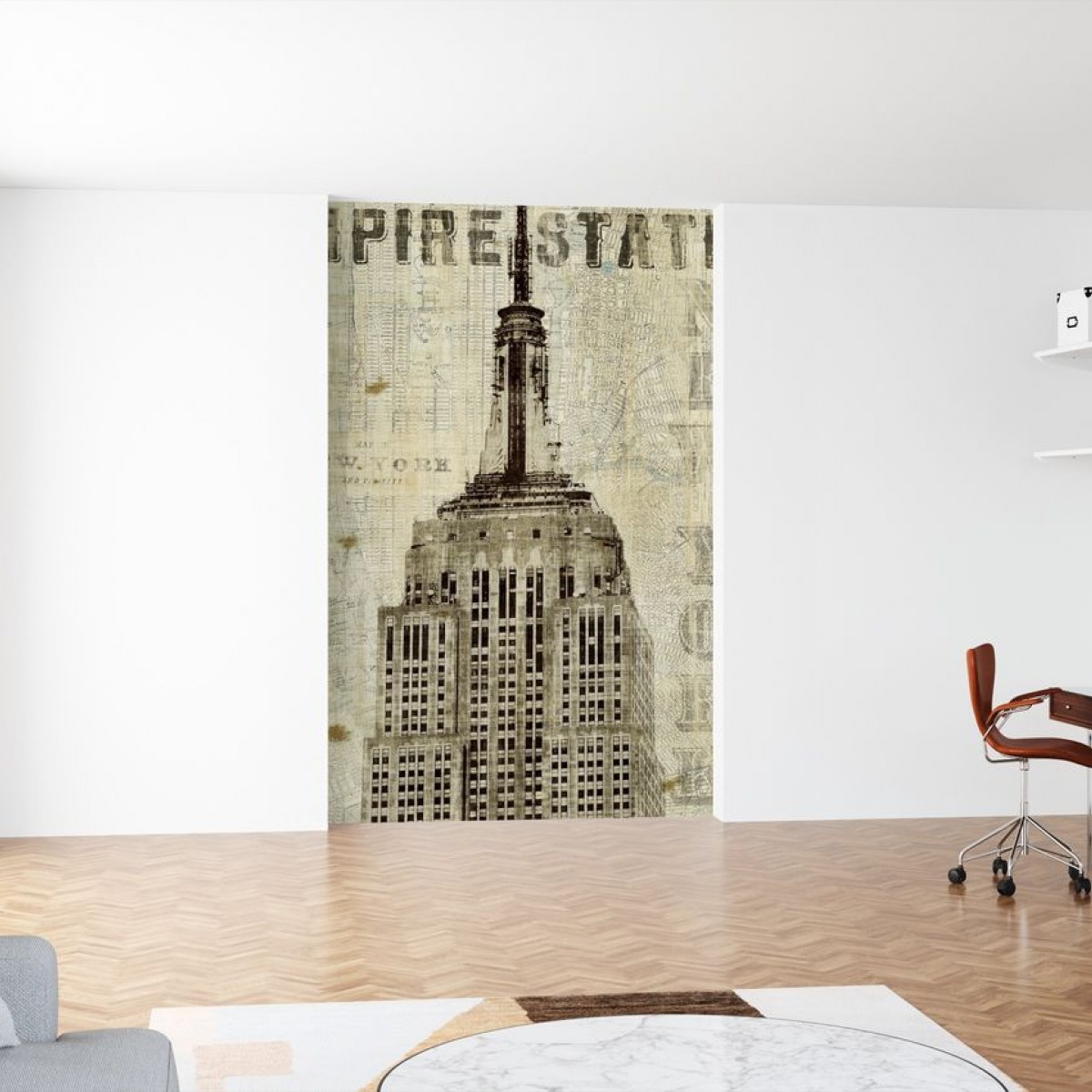 Fototapet Vintage New York Empire State, personalizat, Photowall