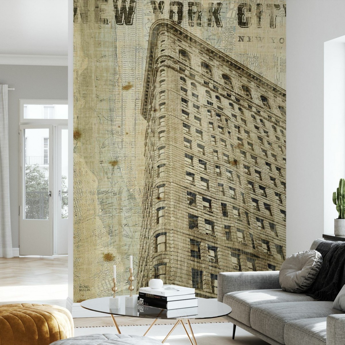 Fototapet Vintage New York Flat Iron, personalizat, Photowall