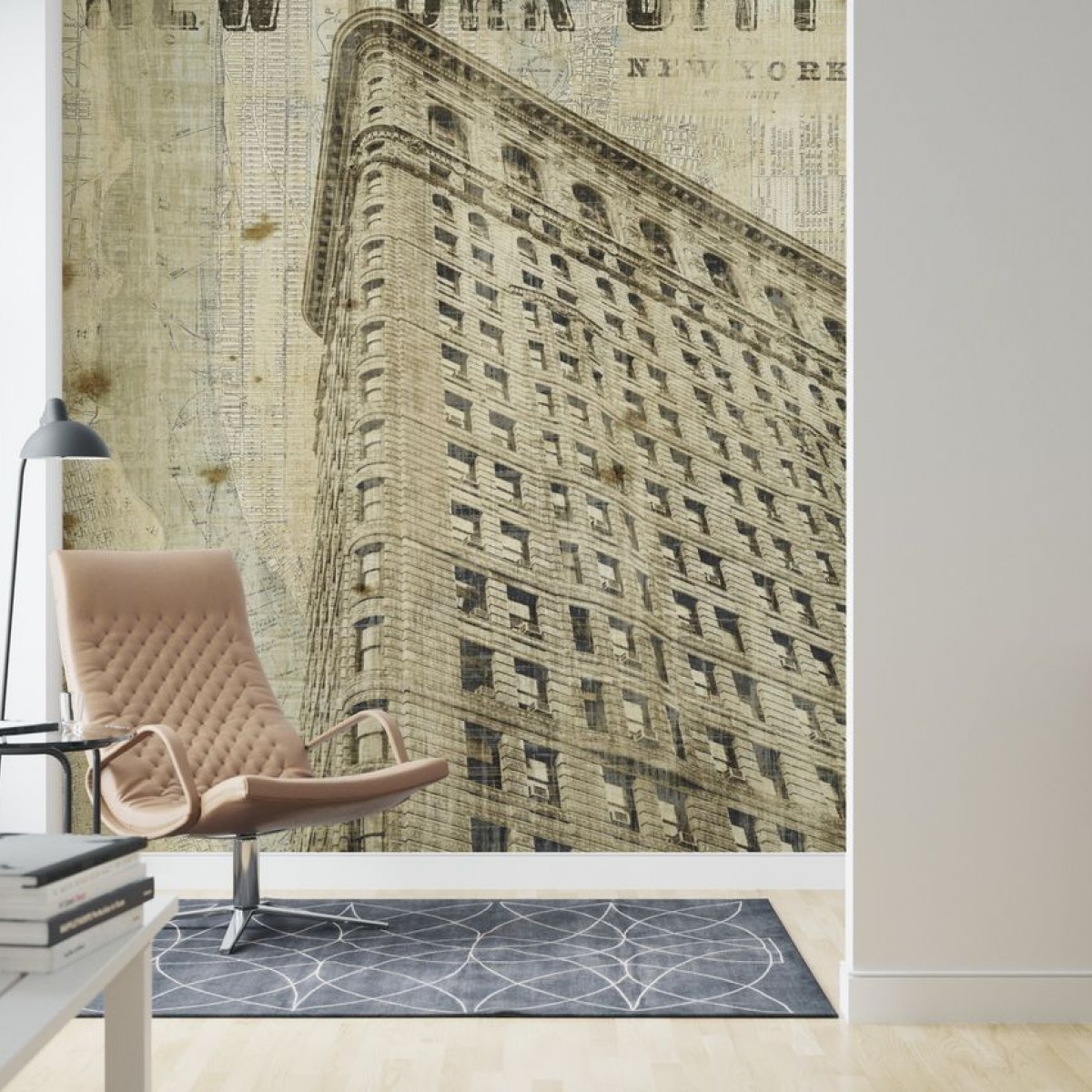 Fototapet Vintage New York Flat Iron, personalizat, Photowall