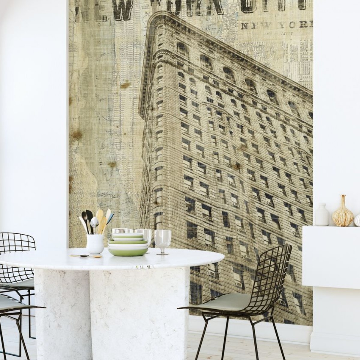 Fototapet Vintage New York Flat Iron, personalizat, Photowall