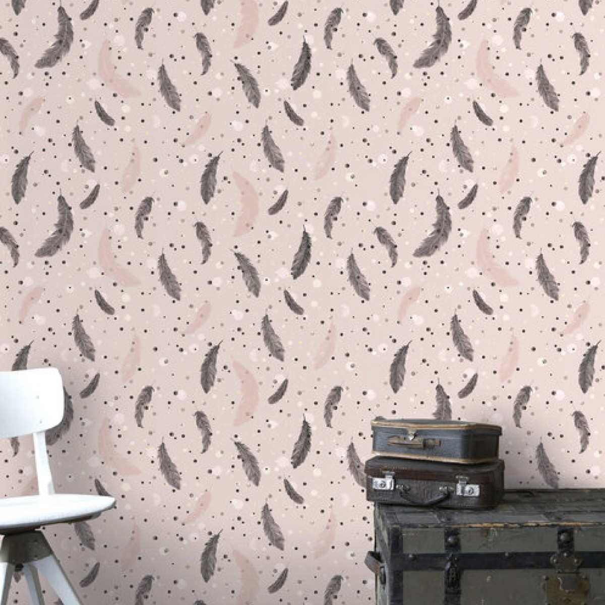 Fototapet Feather Dusty Pink, personalizat, Photowall