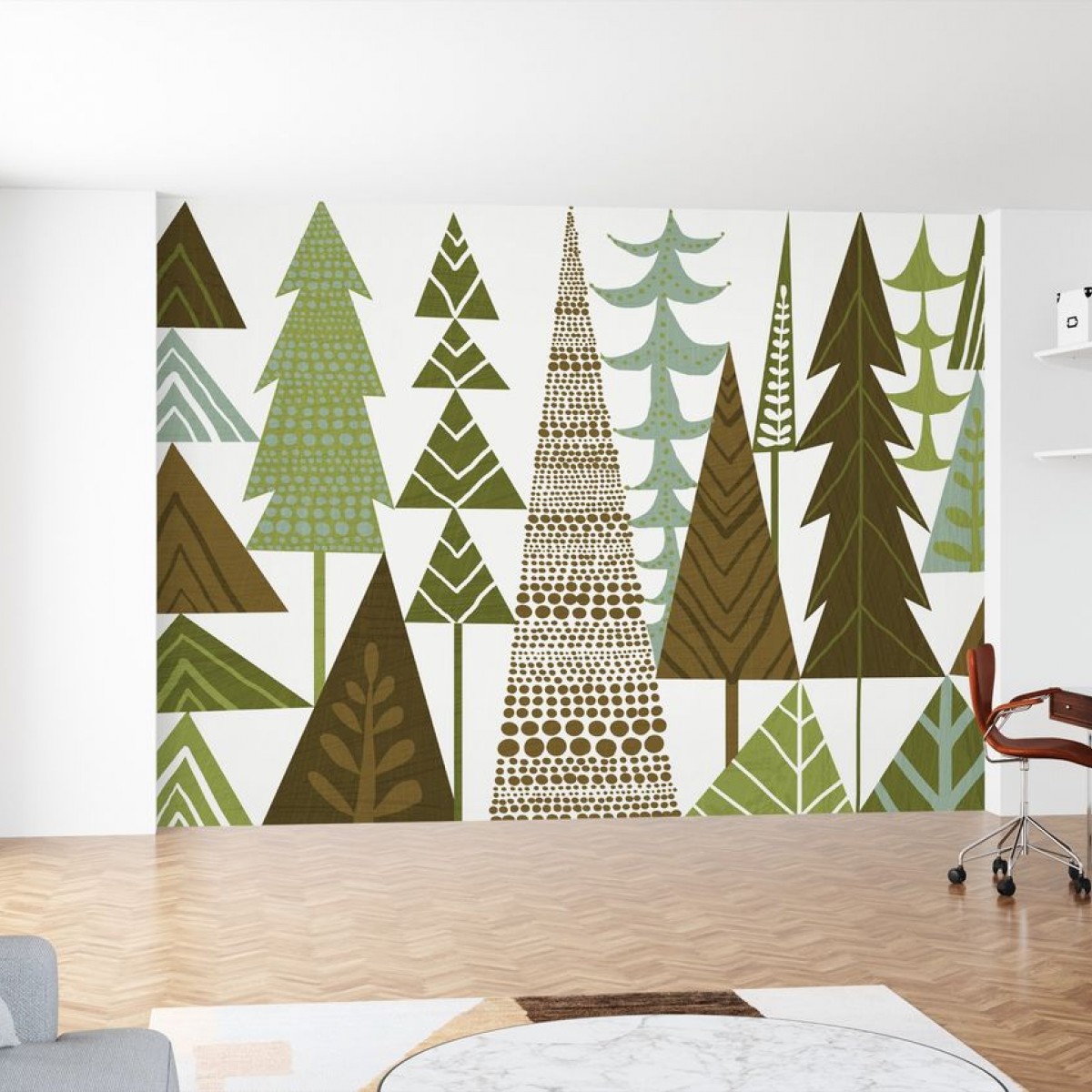 Fototapet Forest Folklore Green Trees, personalizat, Photowall