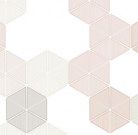 Fototapet Hexagon - roz, personalizat, Photowall