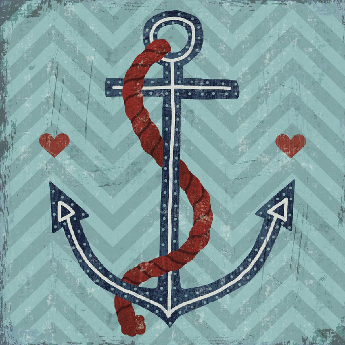 Fototapet Nautical Love Anchor, personalizat, Photowall