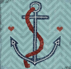 Fototapet Nautical Love Anchor, personalizat, Photowall
