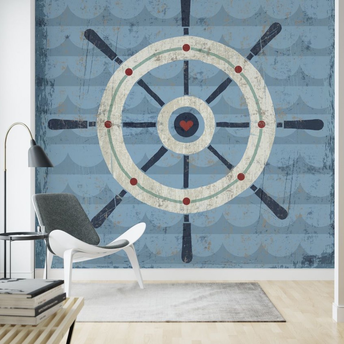 Fototapet Nautical Love Helm, personalizat, Photowall