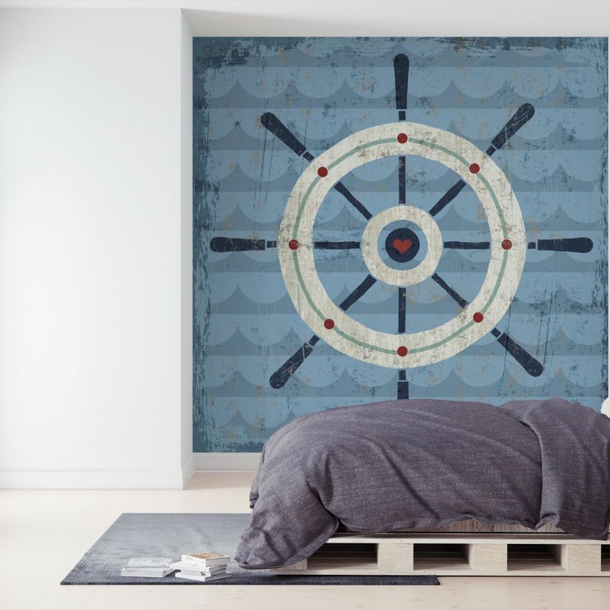 Fototapet Nautical Love Helm, personalizat, Photowall